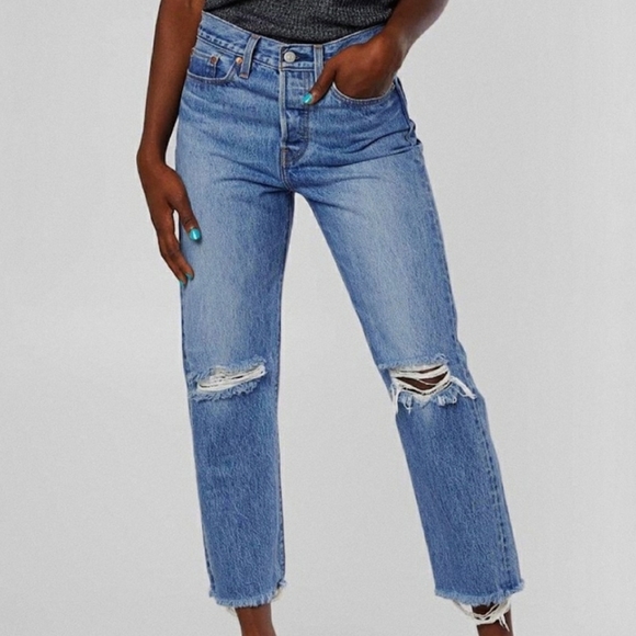 Levi's Wedgie Fit High Rise Straight Jeans size 28 - Picture 8 of 11